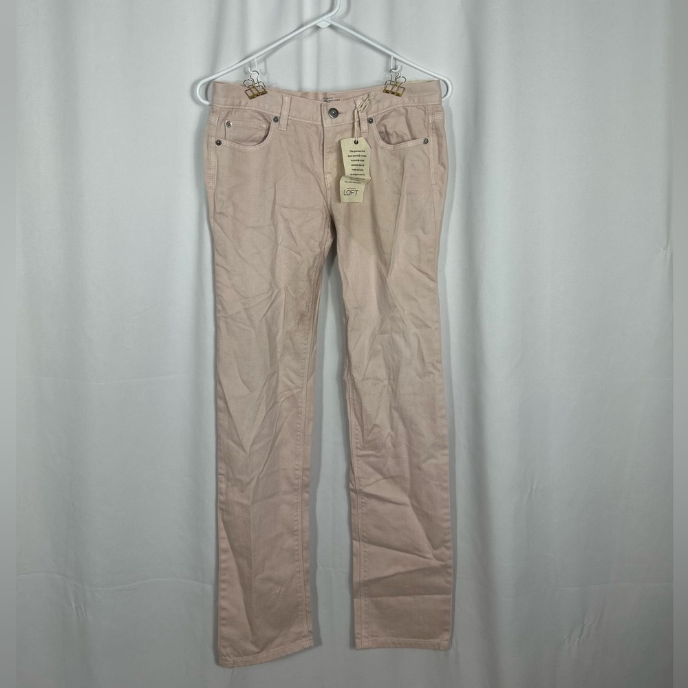 Loft Light Pink pants pockets NWT 4